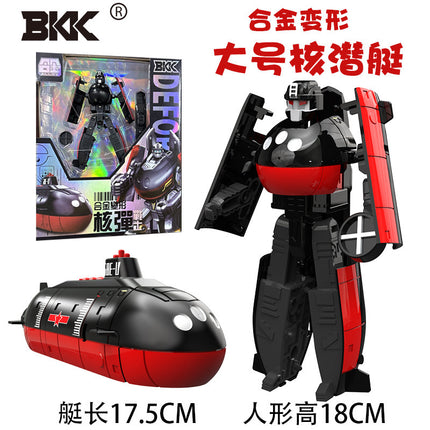 BKK alloy deformation robot train high-speed rail engineering bus dinosaur green leather train King Kong BKK children's toys