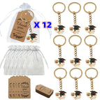 Keychain+cardboard+gauze bag / Doctoral hat e style 12set