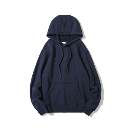 400g Heavyweight Fleece-Lined Autumn and Winter Hooded Sweatshirt, Multi-Color, Solid Color, Simple and Thick, Suitable for Layering, Unisex Sports Hoodie
