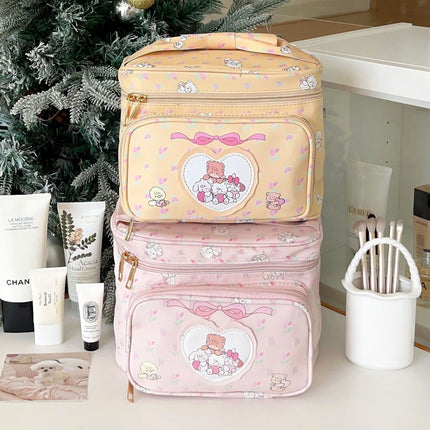 Large-Capacity Cartoon Internet Celebrity Hot-Selling Mikko Girl Pink Storage Bag Handbag New Cute Princess Makeup Bag I