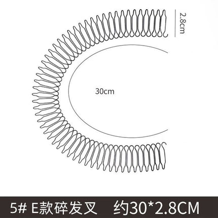 K-Style of Broken Hair Sorting Artifact Hairpin Simple and Non-Harming Hair Invisible Comb Hair Tool Black Bangs Hair Clip Hair Comb