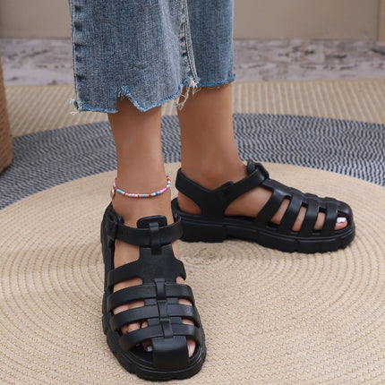 Cross-border Hot Fisherman Shoes Melissa Roman Shoes 2024 New Melissa Sandals Women's High Heeled Thick Bottom Top