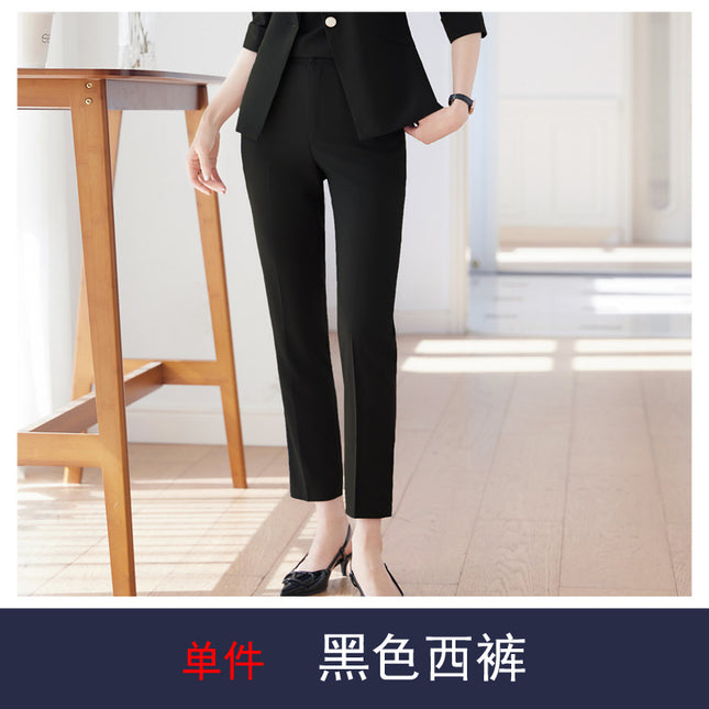 Professional Suit suit Women's Dress Temperament Slim Summer OL Commuter Tooling Hotel Front Desk Jewelry Store Work Clothes