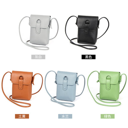 Genuine Leather Mobile Phone Bag for Women Cross-Body, High-End Fashion, First-Layer Cowhide Shoulder Bag, Lightweight Mobile Phone Bag, Simple Export