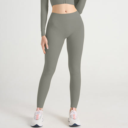 Cross-Border Threaded Yoga Clothing Sports Suit, High-End Women's Wearable Seamless Training Quick-Drying Running Fitness Clothing