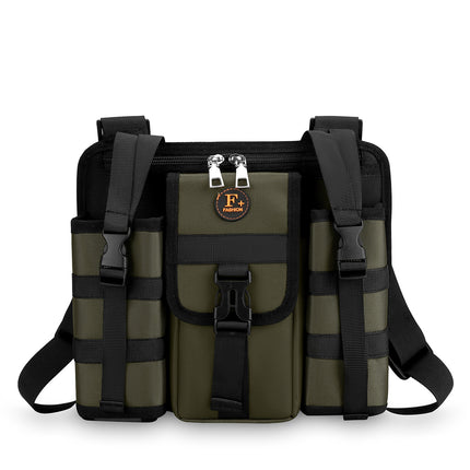Chest Bag, Casual Water Cup Bag, Tactical Backpack, Outdoor Travel Backpack, Workwear, Sports Water Bottle Bag, Cycling Shoulder Bag