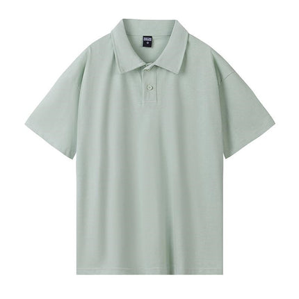 260 grams of heavy 32 double yarn cotton fashion lapel short sleeve POLO shirt men's and women's street trend can be customized