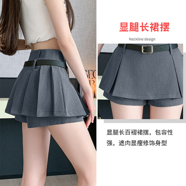 High-end Suit Skirt Women's Autumn Design High Waist A- line Casual Pants Spice Girls Ultra Short Pants Skirt Free Shipping