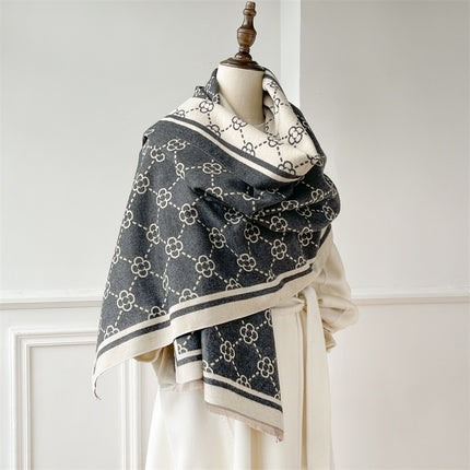Scarf Women's Winter High-end Imitation Cashmere Office Air Conditioning Shawl All-match Trendy Brand Outer Thickened Warm Scarf