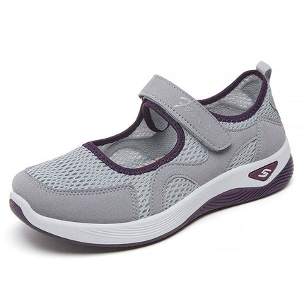 Shoes for Women 2025 Summer New Walking Shoes Mesh Breathable Women's Shoes Middle-Aged and Elderly Mother's Shoes Velcro Flats