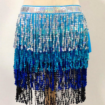 Halloween in stock Belly Dance Performance Costume Sequins Tassel Hips Bead Pieces Waist Chain Indian Dance Waist Towel Wholesale