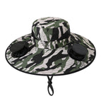 Fisherman hat solar-camouflage wave plus steel wire