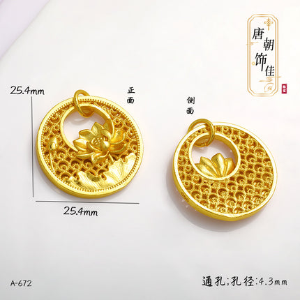 Long-standing Vietnamese gold diy accessories Fushun Gourd Taisui Ping An Lock Ruyi Shangui Wealth Pendant for Women