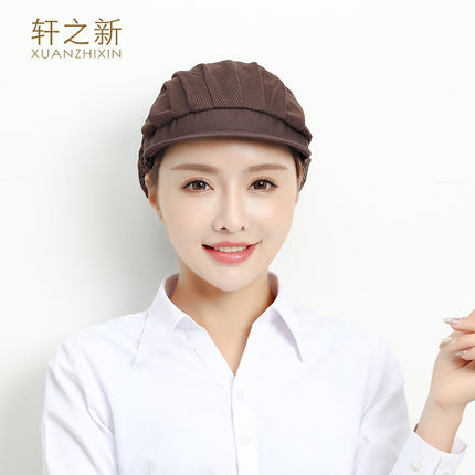 Breathable Net Hat Catering Special Kitchen Chef Food Factory Workshop Anti-oil Smoke Dust-proof Anti-hair-drop Working Cap Female