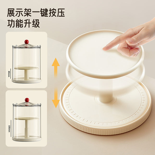 Household Blind Box Storage Display Rack Rotatable Lifting Bubble Mart Display Box Transparent Hand Dustproof Storage Box