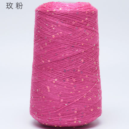 Silk Joy/Tencel Iridescent Sequin Hand-Knitted Yarn Ball Colorful Tencel Sequin Yarn Wholesale 500g