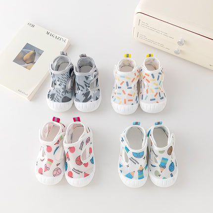 New Toddler Shoes Summer Single Mesh Breathable Boys and Girls Soft Sole Non-slip Baby Sandals Baby Shoes