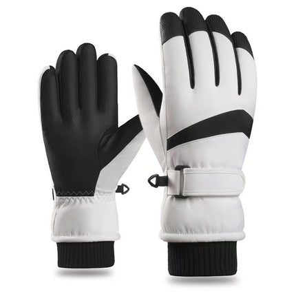 Ski Gloves for Men and Women, Winter Cold-Proof Gloves, Velvet, Thickened, Waterproof, Non-Slip, Outdoor Sports Cycling Touch Screen Gloves