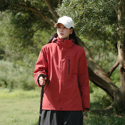 bxh same style jacket men's and women's three-in-one removable winter windproof waterproof outdoor jacket can print logo