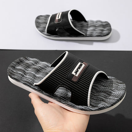 Factory Supplies for All Seasons, Men's Non-Slip Thick-Soled Eva Breathable Massage Large Size Flip-Flops, Hotel Bath Wholesale