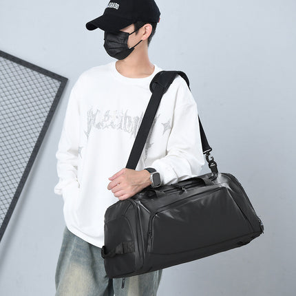 Fitness Bag with Dry and Wet Separation, Independent Shoe Compartment, Portable Sports Training Bag, Large Capacity, Multifunctional Shoulder Travel Bag