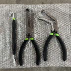 Green and black handle 3pc set (straight + elbow + connector)