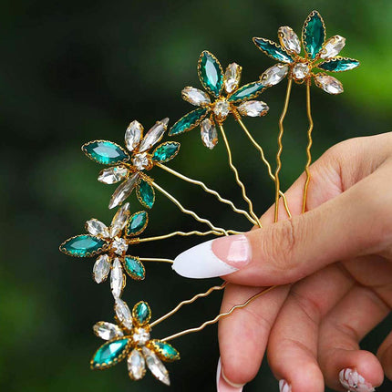 Pearl Flower Hairpin Women / Barrette Fleur Perle Femme