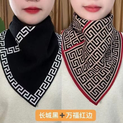 New Style Fashion 2024 Autumn and Winter Neck Protection Neck Korean Style Cold-proof All-match Neck Set Warm Temperament Triangle Scarf