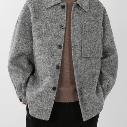 High Luxury Series Autumn and Winter Lazy Casual Light Mature Warm Jacket Coat Double-Sided Wool Wool Commuter Short Coat for Men