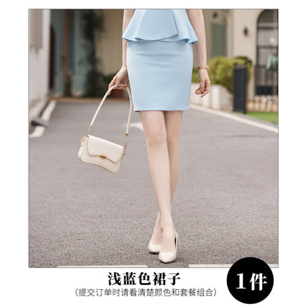 Professional suit suit women's formal wear elegant fashion high-end feeling Tongqin hotel front desk jewelry shop work clothes summer