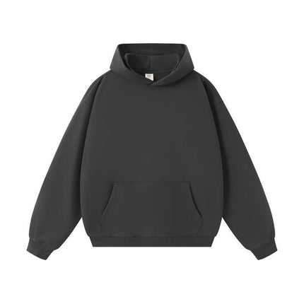 American Trendy Brand 450g Heavy Weight Terry Off-Shoulder Hooded Sweatshirt Men's Spring & Fall Hoodless Rope Loose Hoodie Wholesale