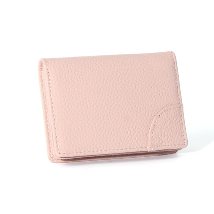 Foreign Trade Top Layer Cowhide Card Bag Coin Purse Lightweight Simple Japanese Style Large Capacity Business Card Bag Certificate Genuine Leather Card Case