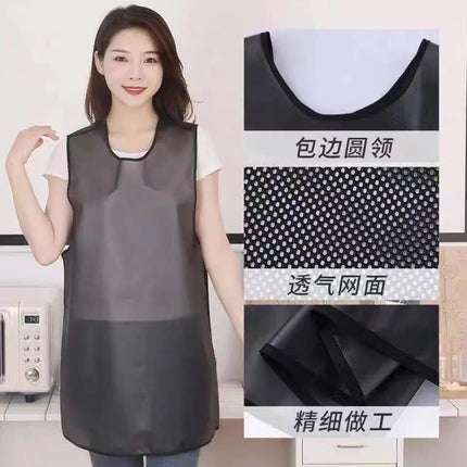 Apron tpu Waterproof oil-proof men's and women's household kitchen disposable aquatic catering work clothes sleeveless waist customizable