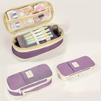 Twill retractable pencil case [purple]