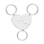 Blank three-piece key chain set