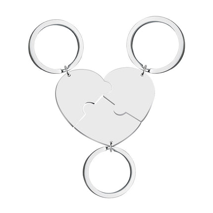 Cross-Border Family Interlocking Necklace Keychain with Engraving Option, Pendant for Couples, Friends, Roommates, Set of Jewelry Gifts