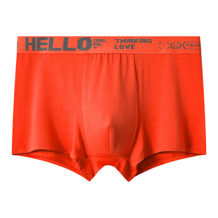 Men's underwear men's wholesale plus size waist antibacterial breathable comfortable cotton texture boxer shorts head male manufacturers on behalf of the hair