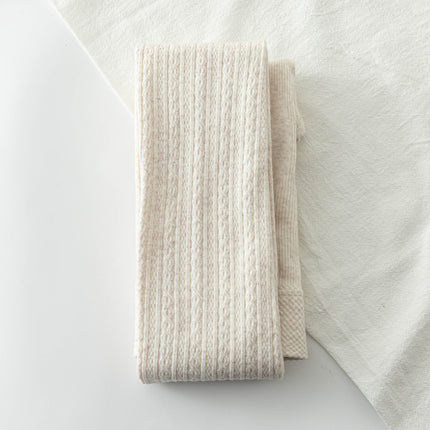 Spring and Autumn Knitted Cotton Twist Leggings White Pantyhose Autumn and Winter Women's Outer Wear Fleece-Lined Thickeneded Warm Leggings