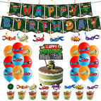 Turtle five-piece set [flag pull + hanging spin + large plug row + small plug row + balloon]