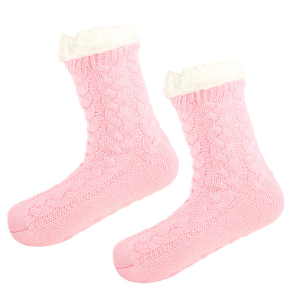 Cross-border European and American Warm Socks Autumn and Winter Thickened fleece-lined Sleep Socks Dispensing Non-slip Socks Carpet Floor Socks