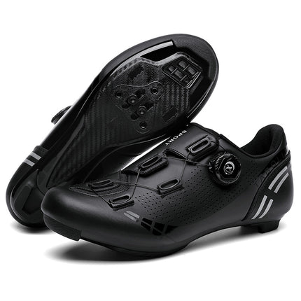 Road bike lock shoes hard bottom factory direct men's and women's mountain bike bicycle shoes lockless cycling shoes lock pedal suit