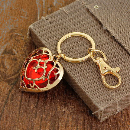 European and American Cross-Border Zelda Game Merchandise Breath of the Wild Keychain Personalized Hollow Heart-Shaped Alloy Accessory