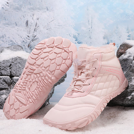 Five-Finger Cotton Shoes, Cold-Proof and Fleece-Lined Snow Boots, Outdoor Cycling Snow Boots, Winter Cotton Shoes, Waterproof Cotton Shoes, Mountaineering Cotton Shoes