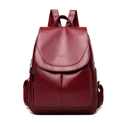 Backpack Women 2024 New Autumn Fashion Soft Leather Bag Casual Backpack Large Capacity Travel Student Women's Backpack
