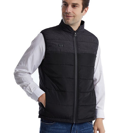 Cross-Border New Smart Dual-Control Heating USB Electric Heating Color Matching Vest Heating Vest Heating Constant Temperature Thermal Vest