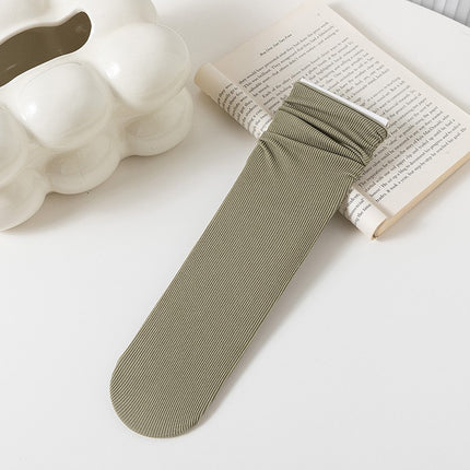 Ice Socks 2025 Popular Women's Summer Thin Pure Color Mid-Calf Socks for Girls Summer Japanese Style Style Sweat-Absorbent, Breathable and Deodorant