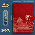 Deer head button single book Chinese red