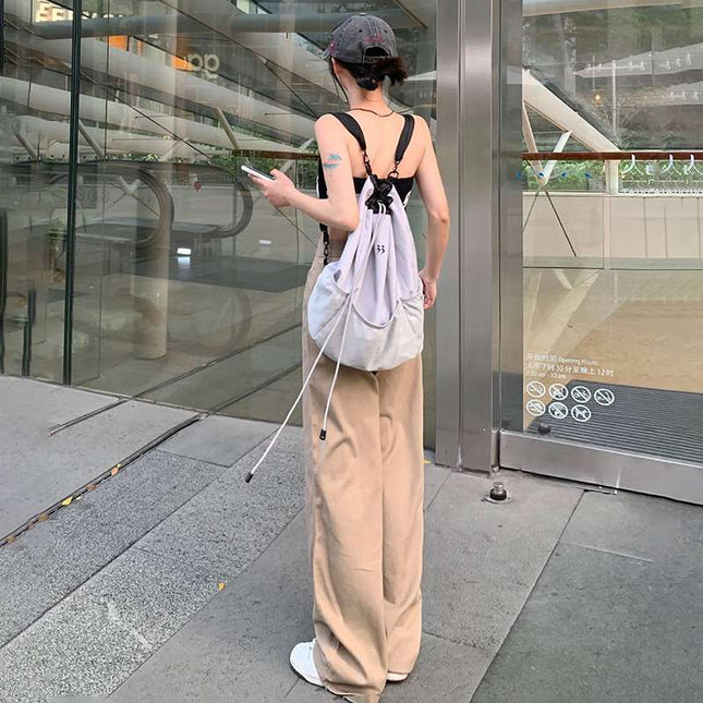 City Stroll Wide-Leg White Denim Cropped Pants Extended Length Dropshipping
