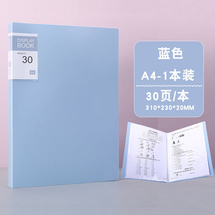 Candy-Colored Document Folder A4 Test Paper Collection Pregnancy Check-Up Storage Folder Transparent Insert Folder Wholesale in Stock