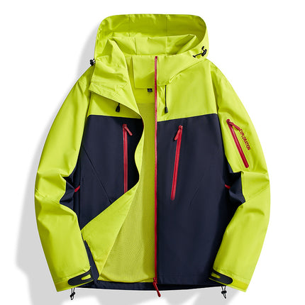 Big Brand Same Style Couple's Outdoor Windbreaker Jacket, Men's Windproof Waterproof Jacket, Women's Camping Hiking Travel Jacket